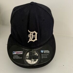 Vintage Detroit Tigers Fitted Hat: New Era 59Fifty, Size 7 5/8, USA Made